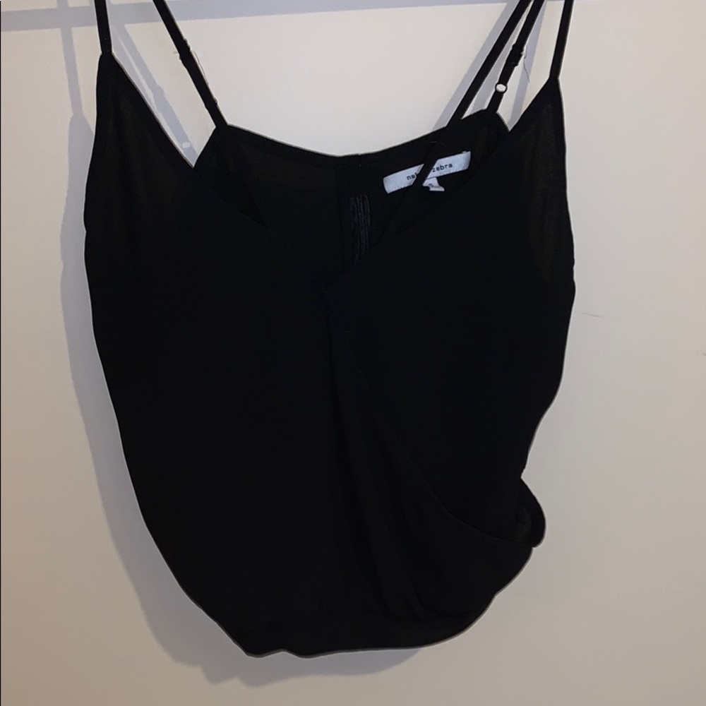 Crepe Crop Top with Front across Straps